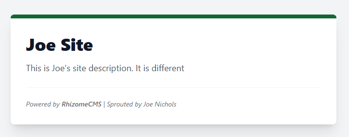 Joes Site w/ Green Styling